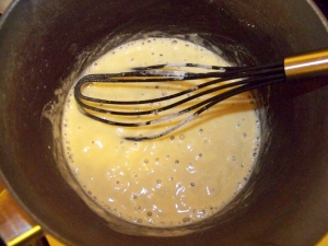 Making the roux.